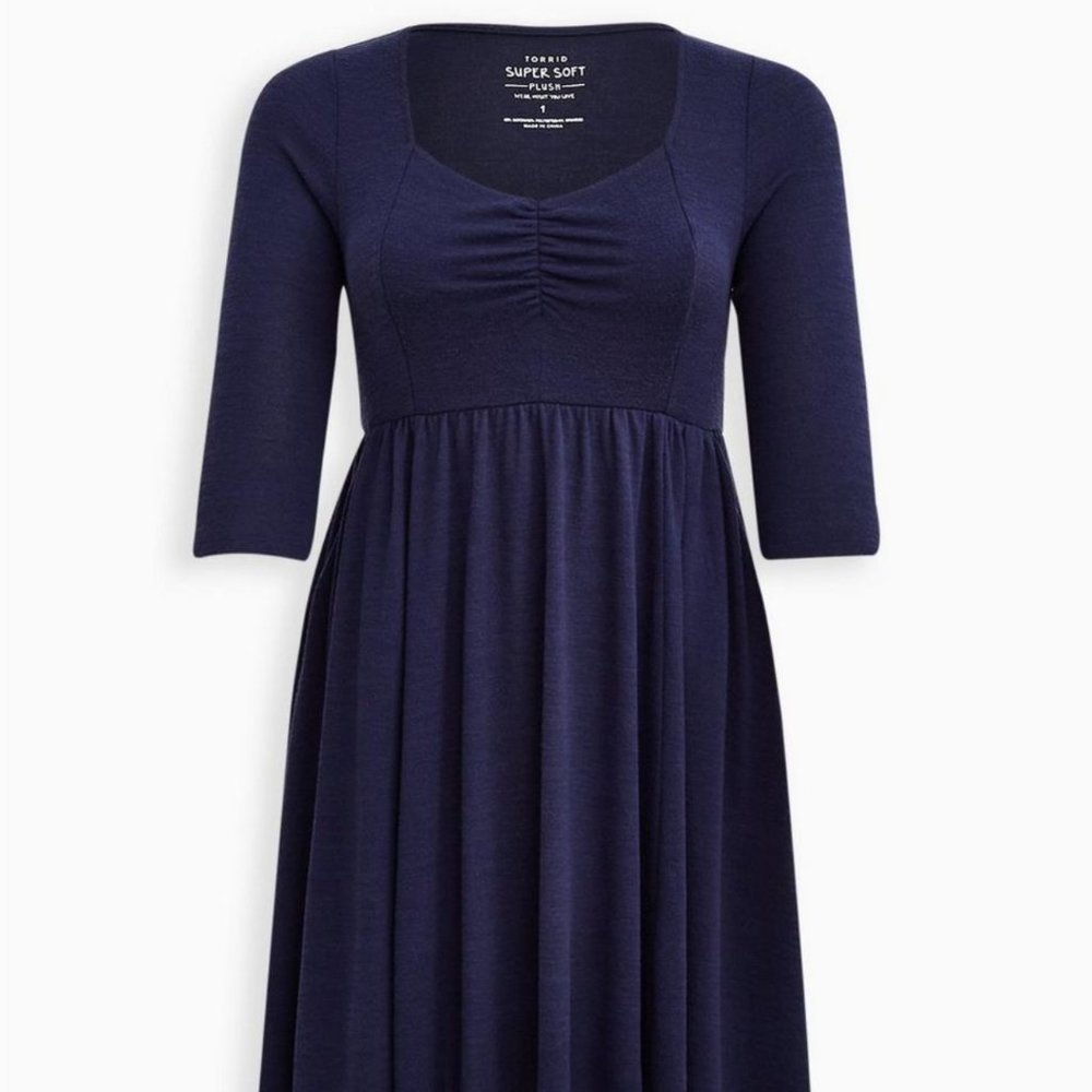 Torrid Sweetheart Skater Dress Size 2 - Super Soft Plush Blue